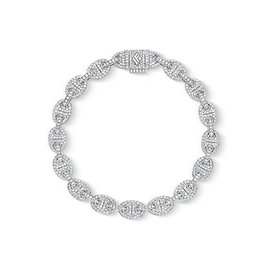 Diamond Ocean Link Bracelet (7mm)
