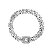 Diamond Cuban Link Bracelet (9mm, Prong Set)