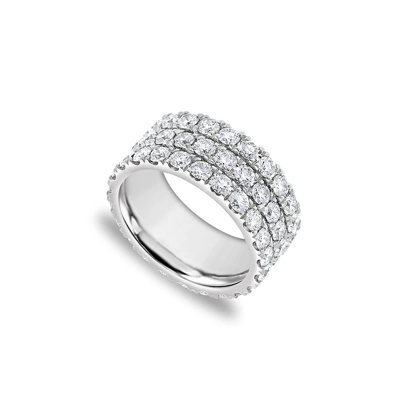 Micro Elle Eternity Ring (3-Row)