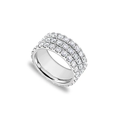 Micro Elle Eternity Ring (3-Row)