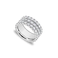 Micro Elle Eternity Ring (3-Row)