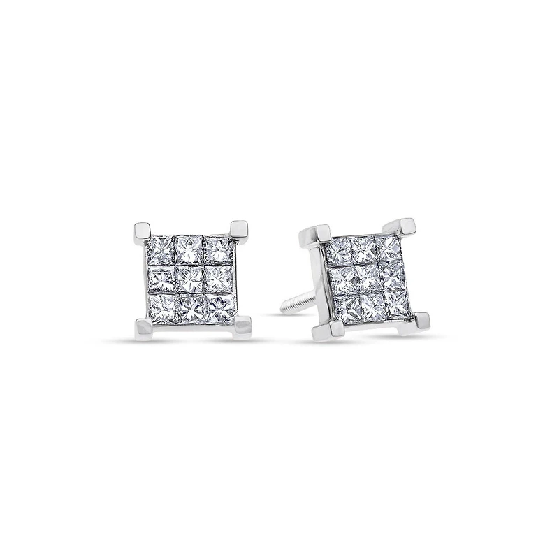 Micro Davin Diamond Cluster Earrings
