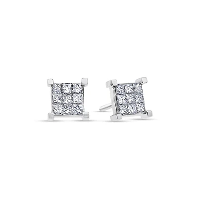 Micro Davin Diamond Cluster Earrings