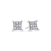 Micro Davin Diamond Cluster Earrings