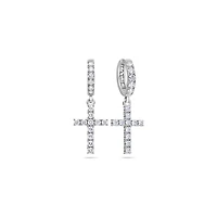 Pico Harvey Cross Hoop Earrings