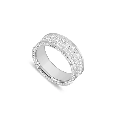 Sage Eternity Ring (3-Row)