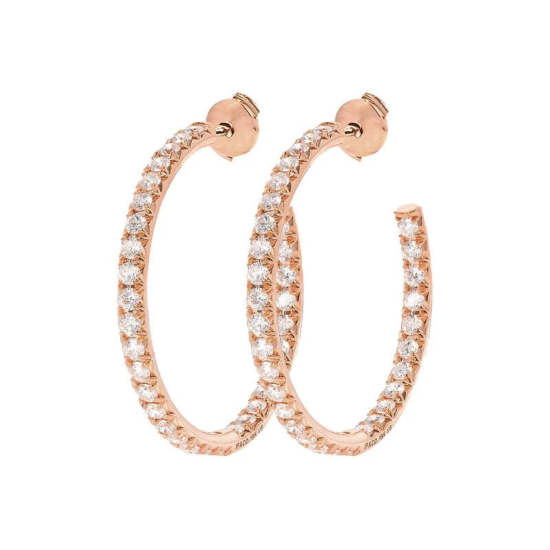 Ciera Diamond Hoop Earrings (40mm)