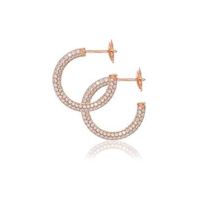 Cali Diamond Hoop Earrings
