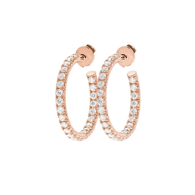 Ciera Diamond Hoop Earrings (30mm)
