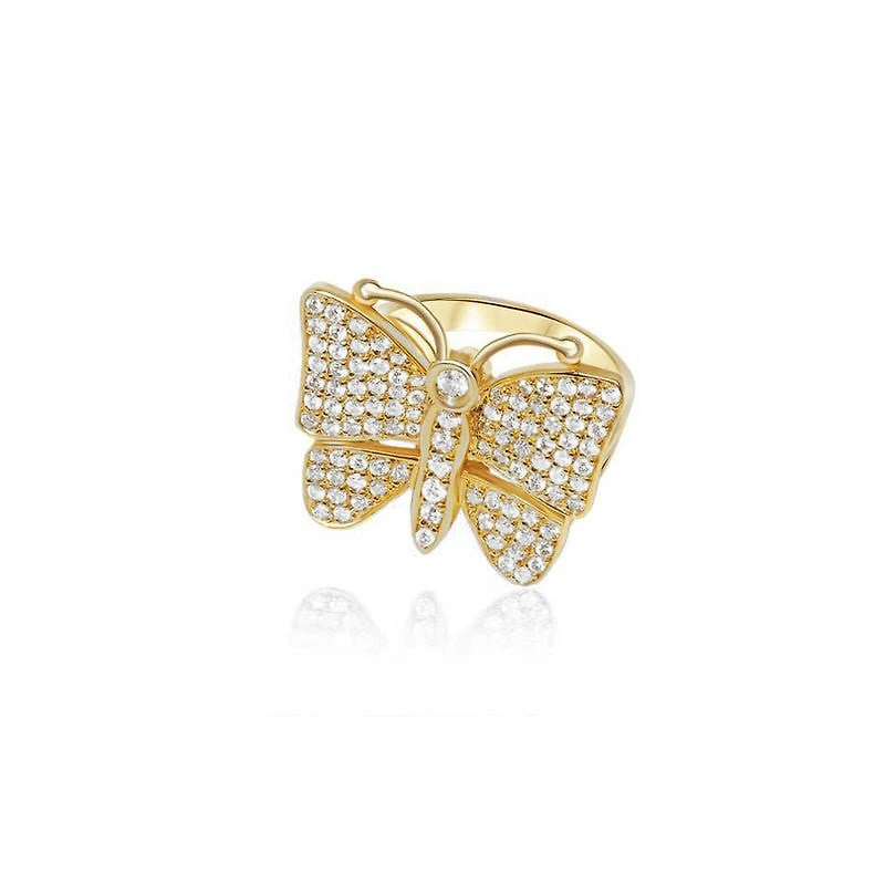 Diamond Butterfly Ring (Fully Iced)