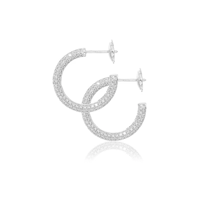 Cali Diamond Hoop Earrings