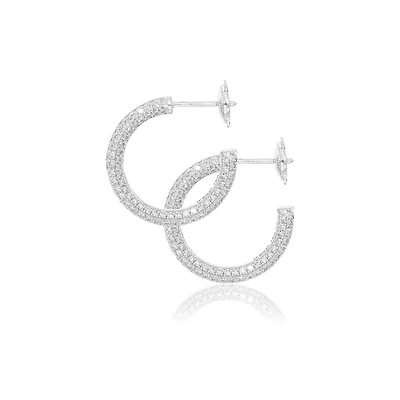 Cali Diamond Hoop Earrings