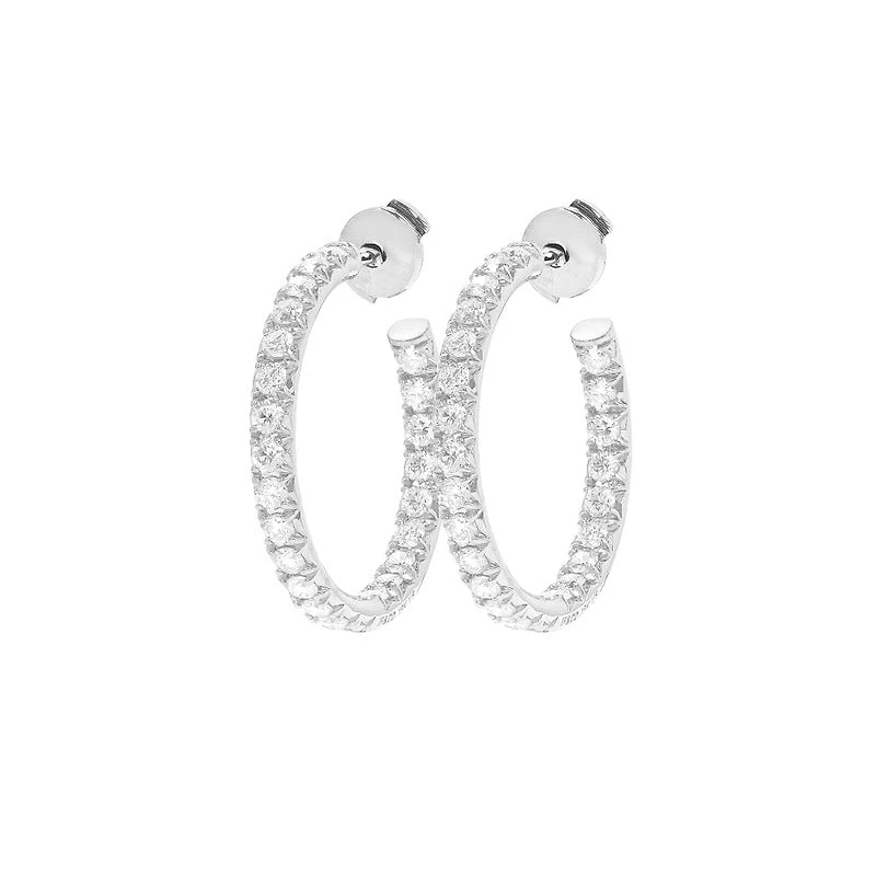 Ciera Diamond Hoop Earrings (30mm)