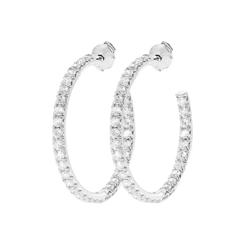 Ciera Diamond Hoop Earrings (40mm)