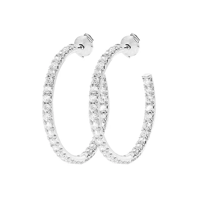 Ciera Diamond Hoop Earrings (40mm)