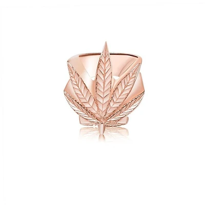 Gold Cannabis Leaf Ring