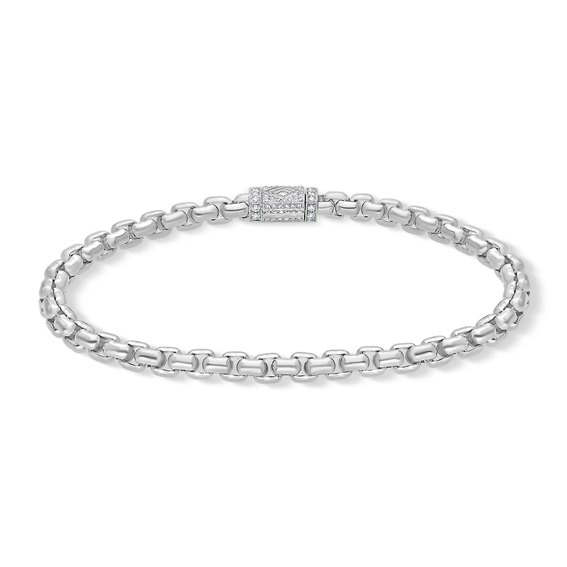 Gold Moon Link Bracelet (5mm, Diamond Clasp)