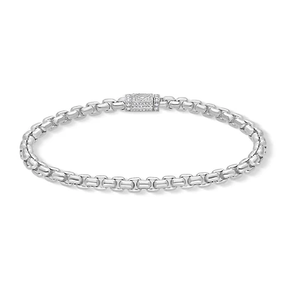 Gold Moon Link Bracelet (5mm, Diamond Clasp)