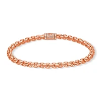 Gold Moon Link Bracelet (5mm, Diamond Clasp)