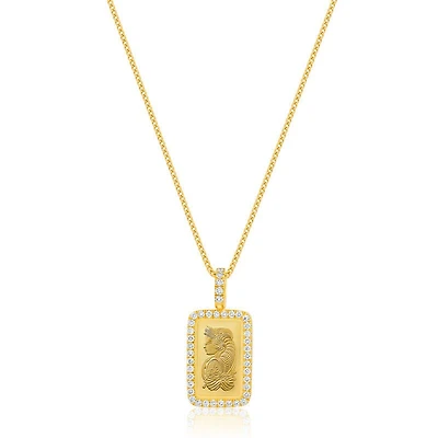 Micro 2.5g Suisse Fine Gold Bar (Lady Fortuna, Fully Iced)