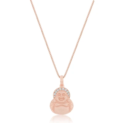 Micro Laughing Buddha Piece (Diamond Halo)