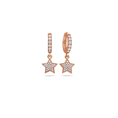 Pico Hanging Star Hoop Earrings
