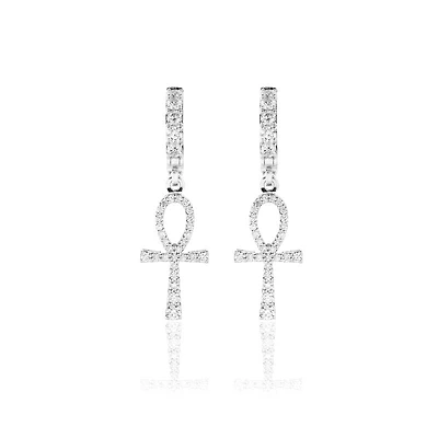 Pico Harvey Ankh Hoop Earrings