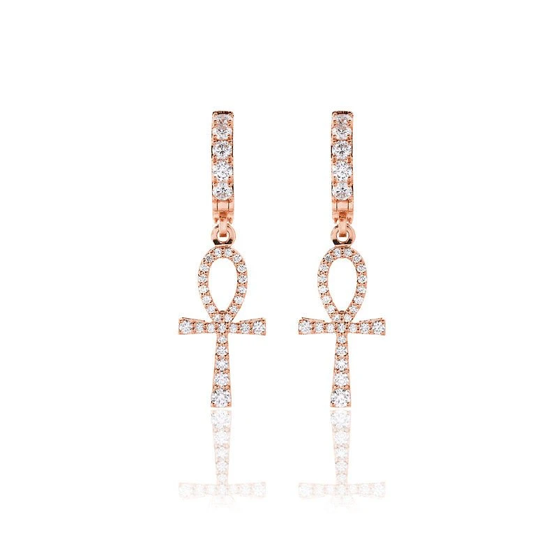 Pico Harvey Ankh Hoop Earrings