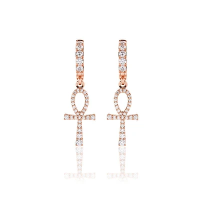 Pico Harvey Ankh Hoop Earrings