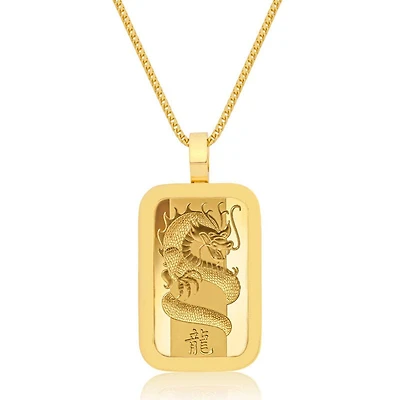 Standard 1oz. Suisse Gold Bar (Lunar Dragon, Solid Bezel)