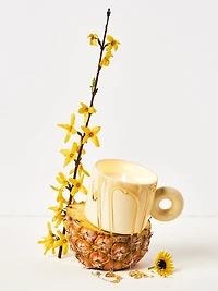 Yellow candle cup – Pineapple & honey
