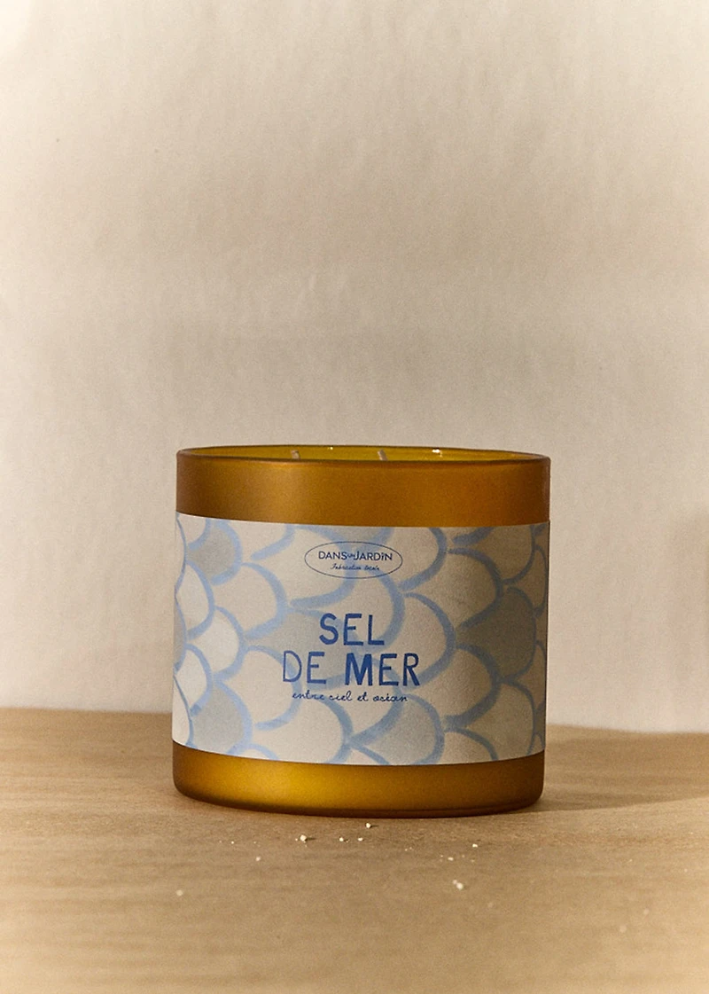Bougie 3 mèches - SEL MARIN