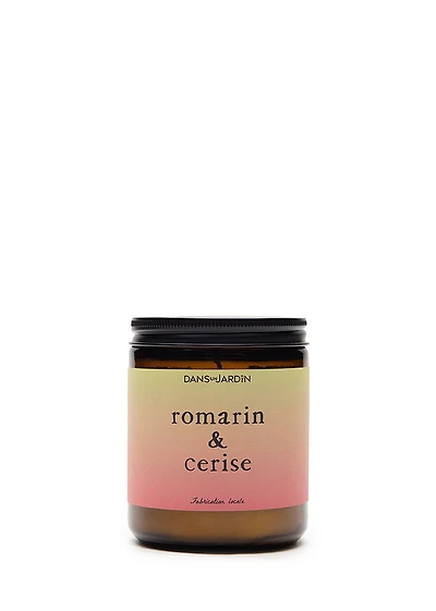 Single Wick Candle - ROSEMARY & CHERRY