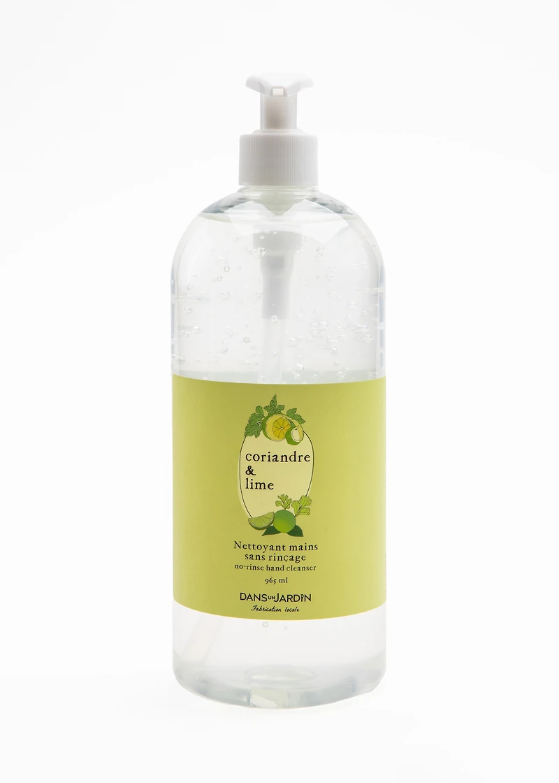 Nettoyant à mains sans rinçage - Coriandre et lime