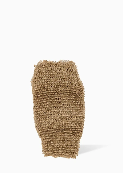 Exfoliating jute glove