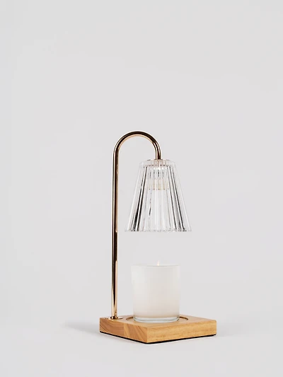 Lampe chauffe bougie transparente