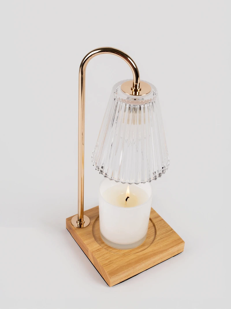 Lampe chauffe bougie transparente