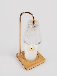 Lampe chauffe bougie transparente