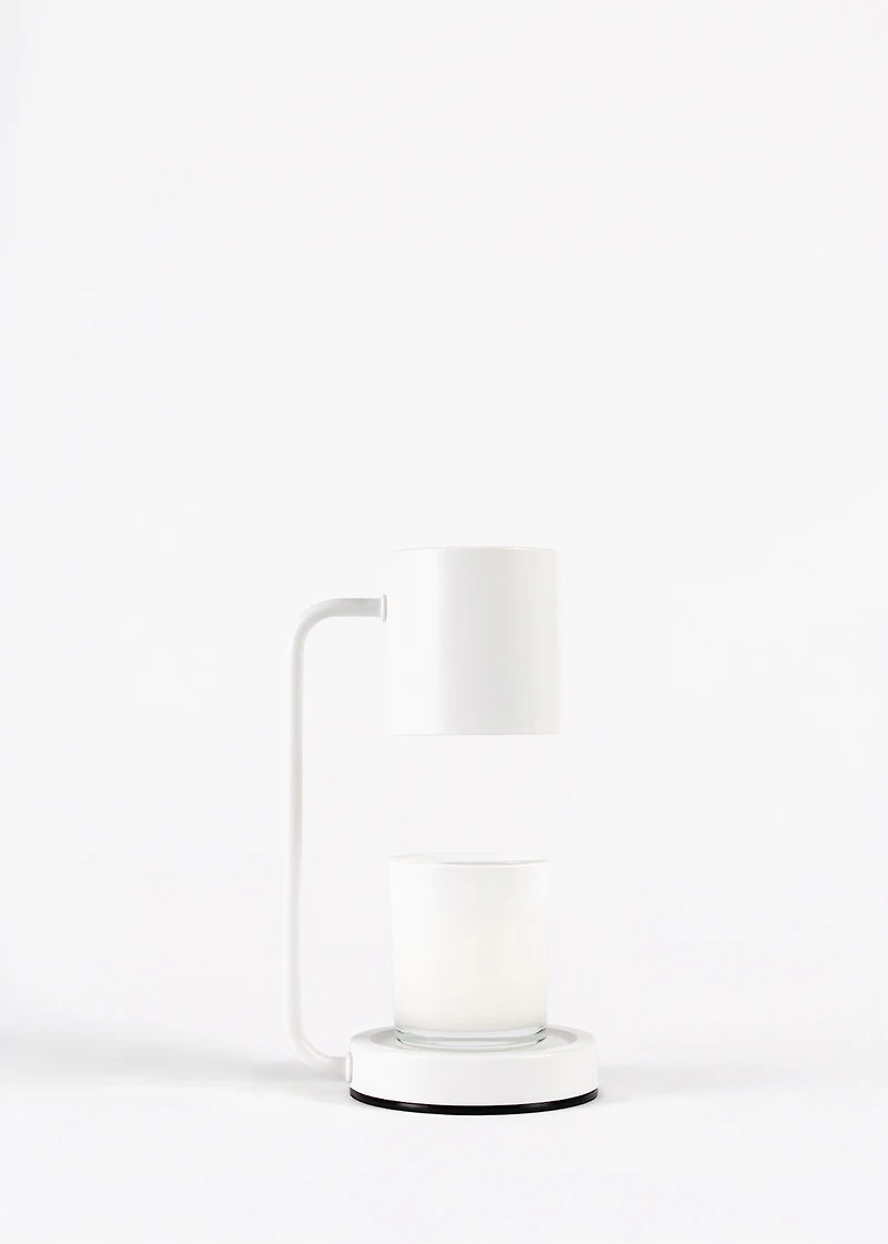 White candle warmer lamp