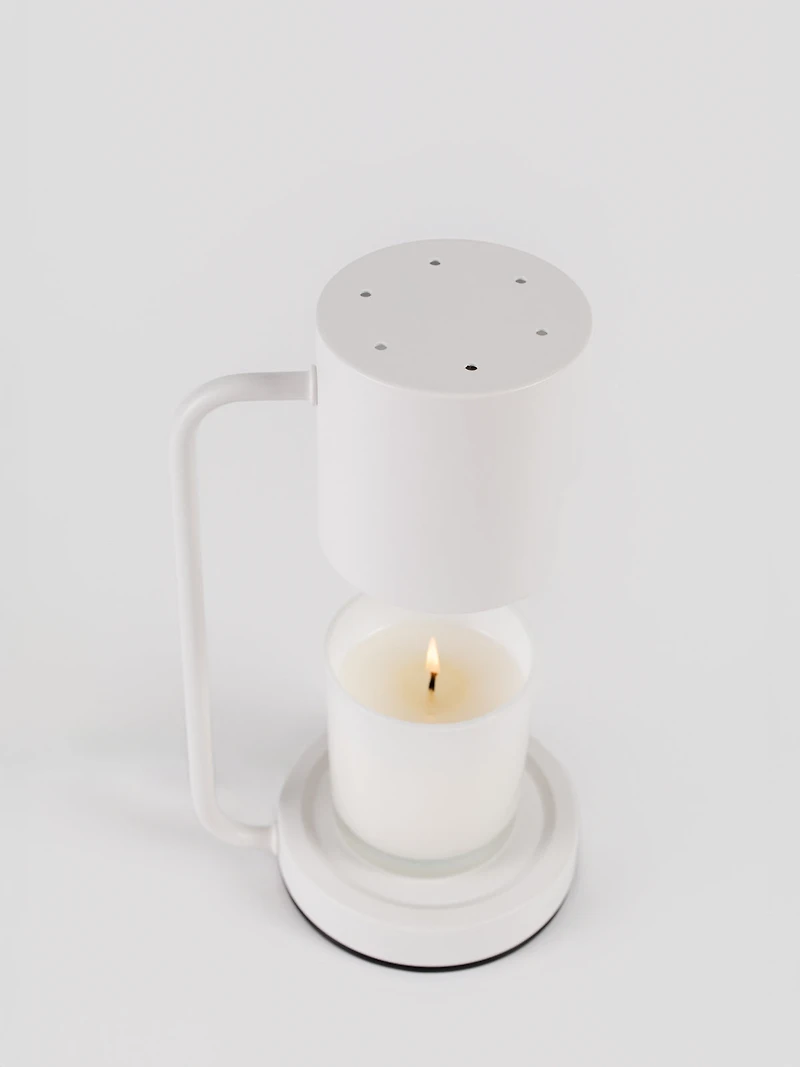 Lampe chauffe bougie blanche
