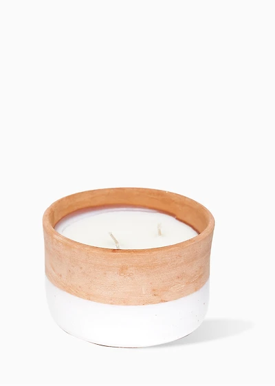 3-wick pottery candle - NEROLI + WHITE SAND