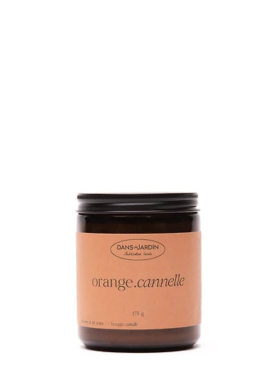 Bougie 1 mèche - ORANGE CANNELLE