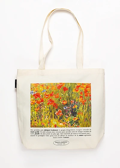 Floral cotton bag Dans Un Jardin