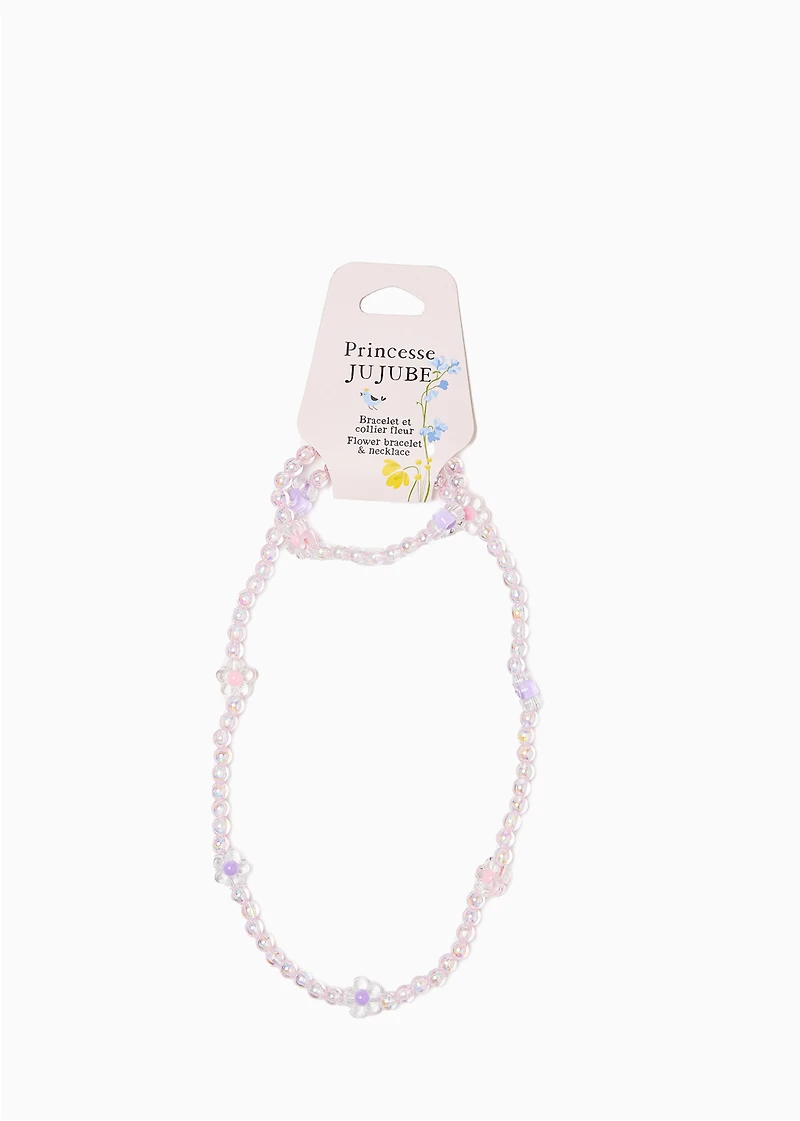 Flower bracelet and necklace - JUJUBE
