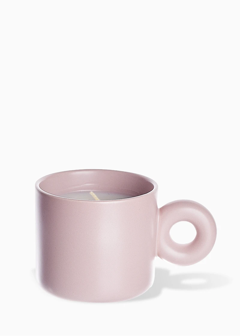 Pink candle cup - APPLE & SPICE TEA