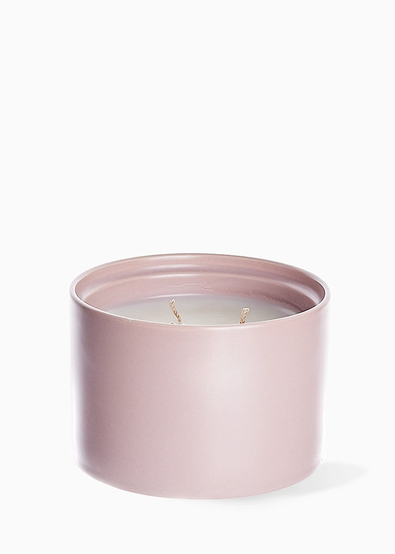 Pink candle jar - APPLE & SPICE TEA