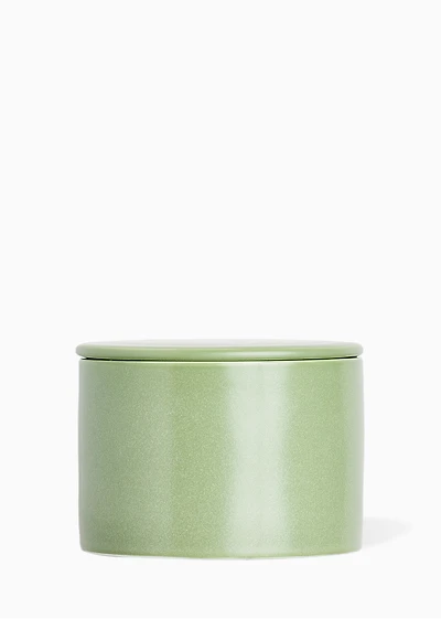 Green jar candle - MUSK & WHITE CEDAR