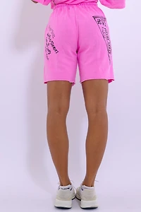 New York MC Logo Shorts - Elastic Waist, Contemporary Graphic Design, Made Korea, 100% Cotton