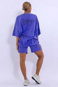 New York MC Logo Shorts - Elastic Waist, Contemporary Graphic Design, Made Korea, 100% Cotton