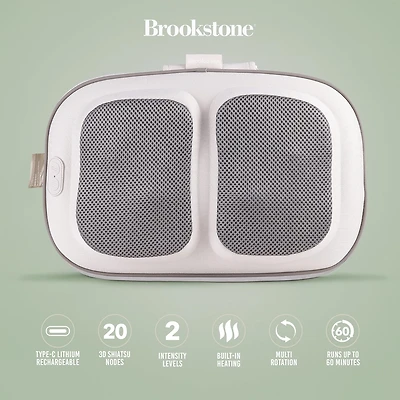 BROOKSTONE HEATED & SHIATSU BACK MASSAGER